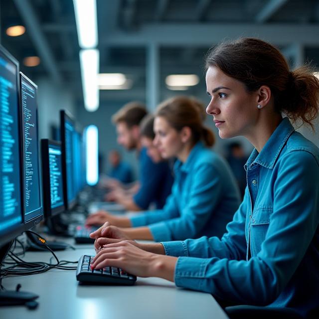 Ingegneri che lavorano su modelli di machine learning presso Bosco AI