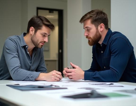 カスタムデザインの打ち合わせ風景